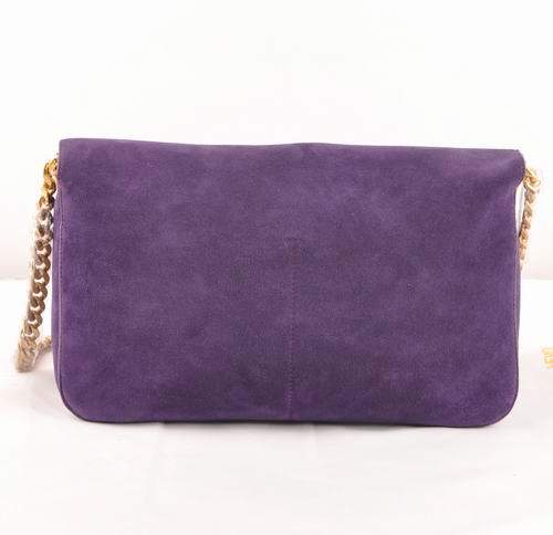 Celine Gourmette Small Bag in Suede Leather - 3078 Purple - Click Image to Close